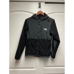 The North Face Black Denali Hooded fleece Jacket sz M